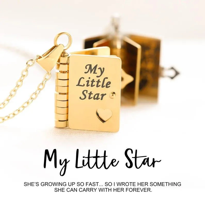 Personalized My Little Star Book Necklace
