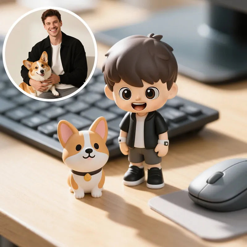 Custom Made 3D Mini Figure Office Desk Figurine Based on Your Picture Cute and Professional Style Production Time: 10 Business Days
