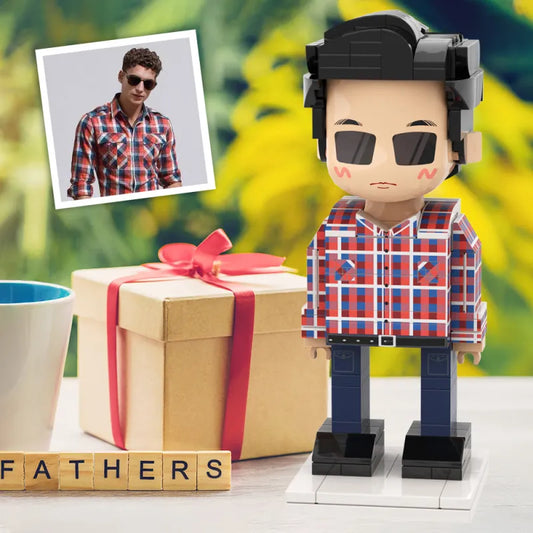 Full Body Customized 1 Person Duddu Brick Figures Birthday Gift for Him Father's Day Gift