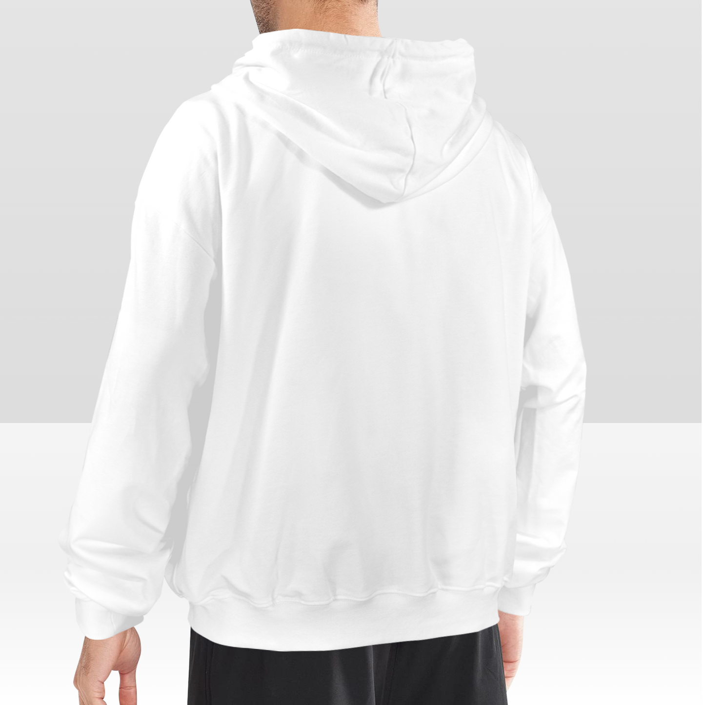 Custom Men's Pullover Hoodie – Personalized Front Print Hoodie with Kangaroo Pocket