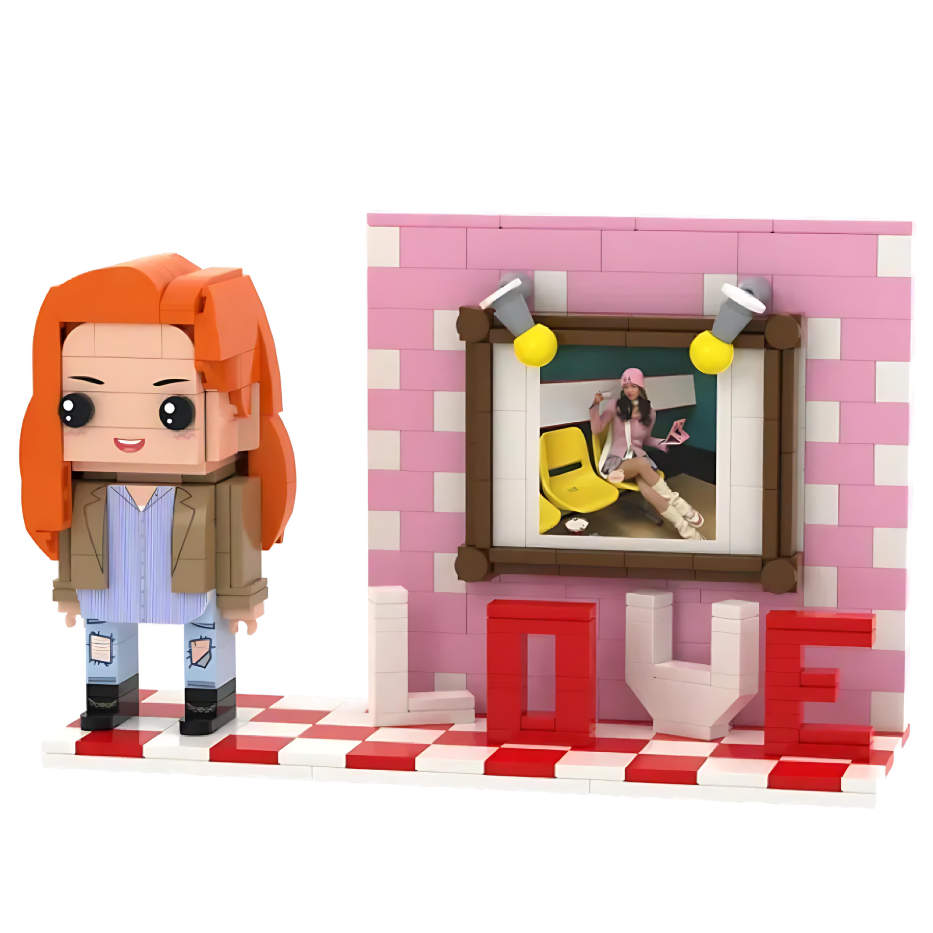Brick Figure with LOVE Personalized