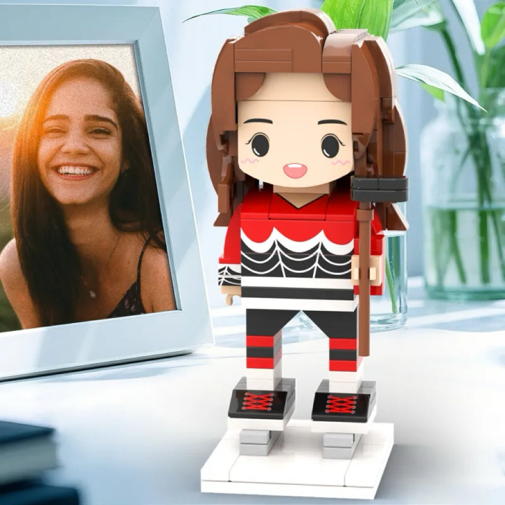Puckster Brick Figure Ice Hockey