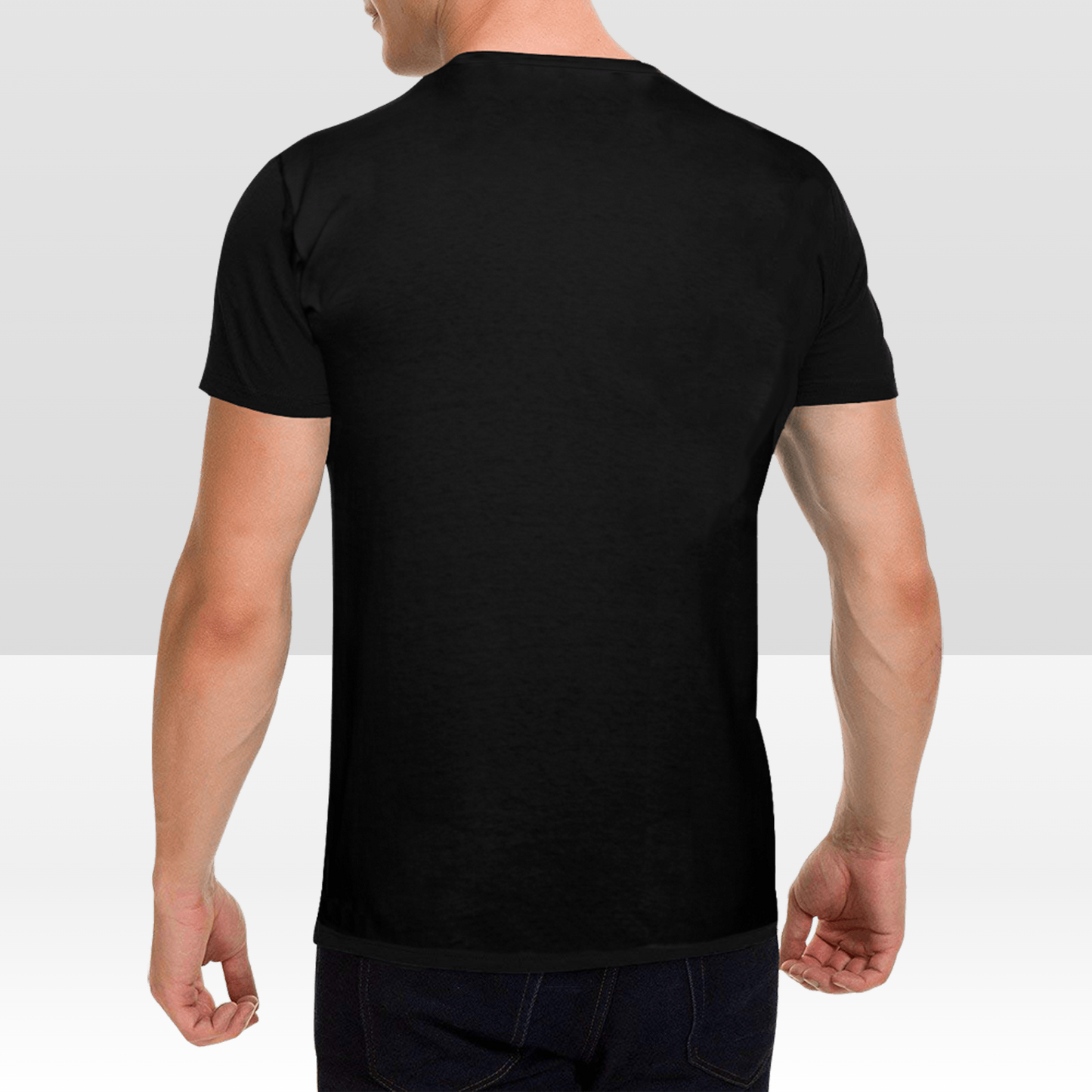 Aangepast dubbelzijdig heren-T-shirt – Ontwerp voor- en achterkant op jouw manier