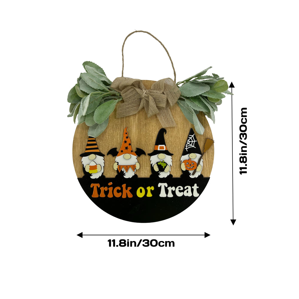 Halloween Welkom Bord voor Voordeur, Boerderijstijl Krans, Porch Decoratie, Hangende Versiering, Cadeaus