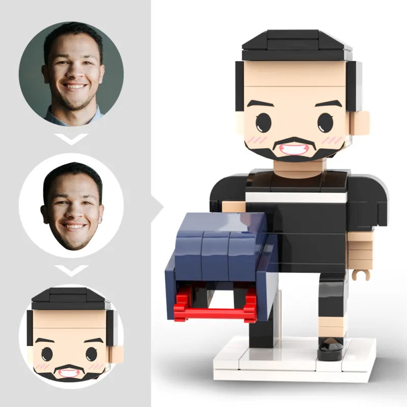 Football Player Brick Figure