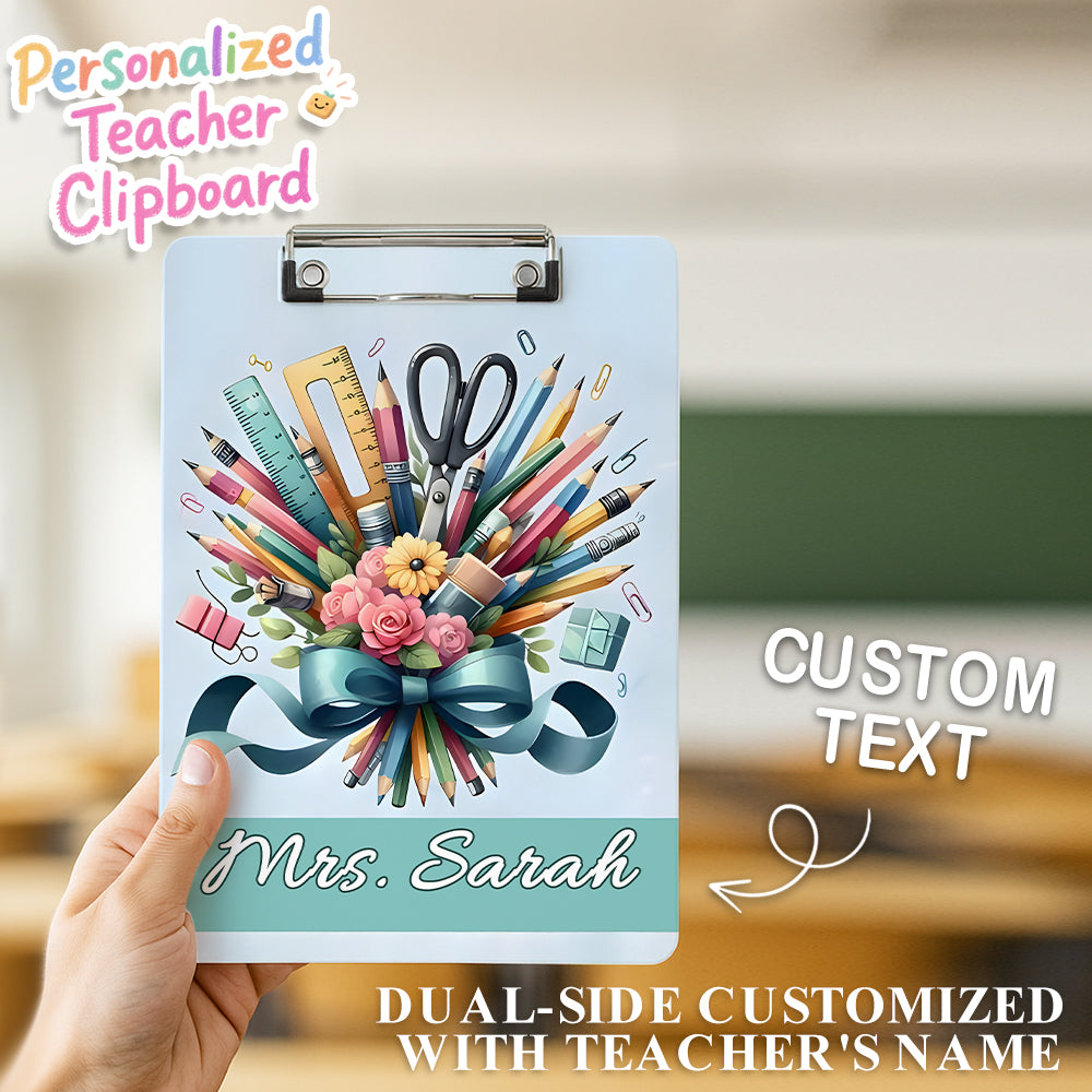 Name Folder with Floral Stationery Design