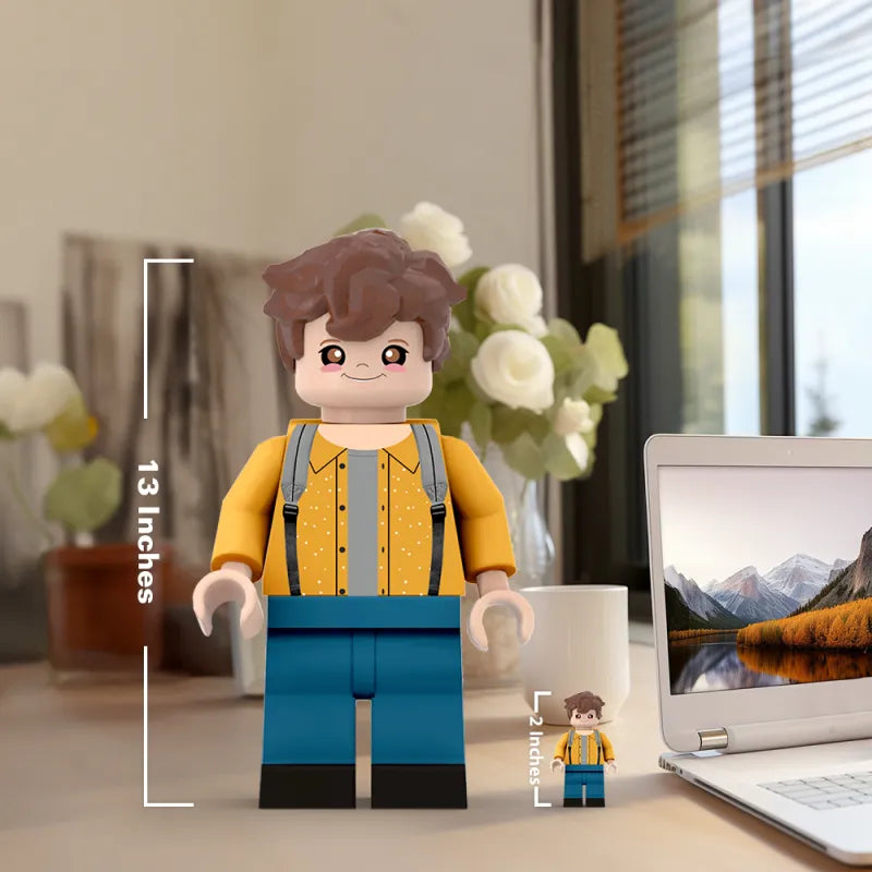 Impresión 3D de minifiguras gigantes personalizadas. Foto personalizada. Convierte tu foto en minifiguras. Regalos para hijo. Tiempo de producción: 7 a 10 días laborables.