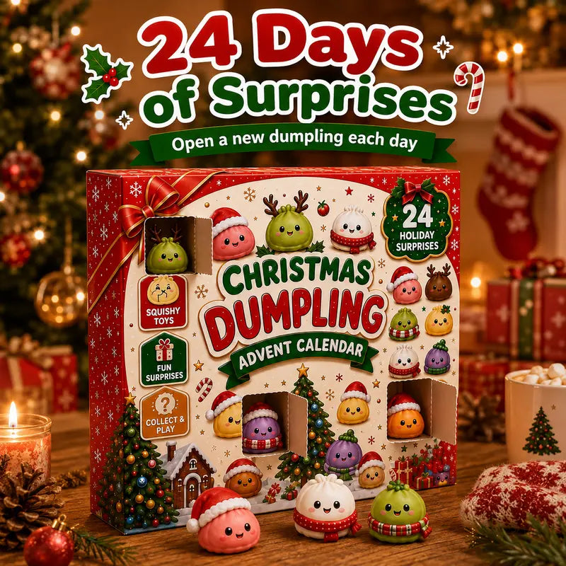 2026 Christmas Squishy Advent Calendar – 24-Day Dumpling Fidget Toy for Kids