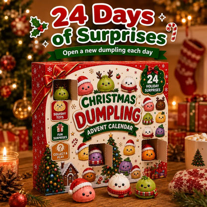 2026 Christmas Squishy Advent Calendar – 24-Day Dumpling Fidget Toy for Kids
