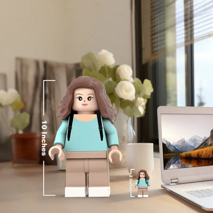 Minifiguras gigantes personalizadas impresas en 3D Minifiguras gigantes con foto personalizada Convierte tu foto en minifiguras Regalos para ella Tiempo de producción: 7–10 días hábiles