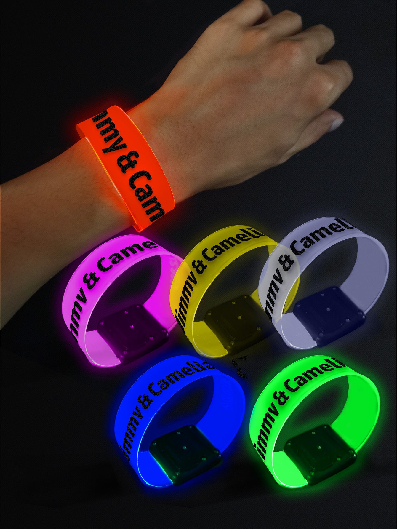 Photo & Text Glow Bracelets