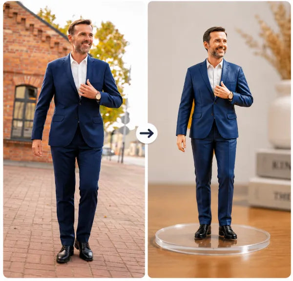 Custom 3D Photo Figurine with Display Box