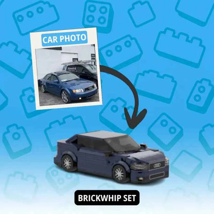 Custom Photo Car Brick Figure Set with Car Model & Personalized License Plate