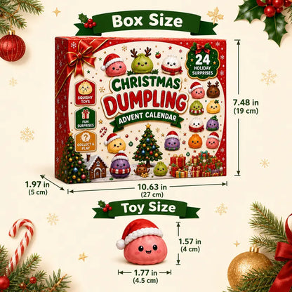 2026 Christmas Squishy Advent Calendar – 24-Day Dumpling Fidget Toy for Kids