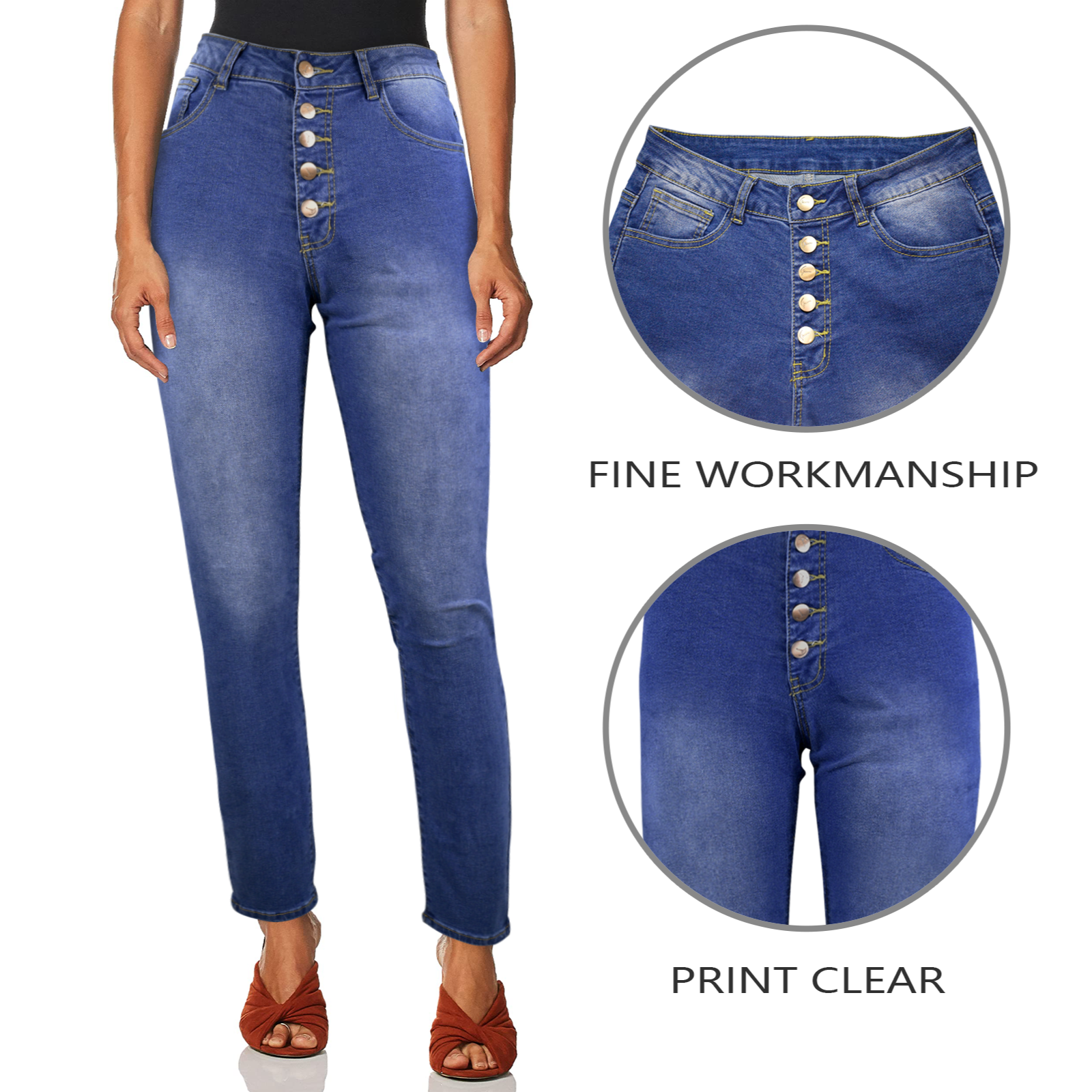 Custom Heat Transfer Design Women’s Jeans