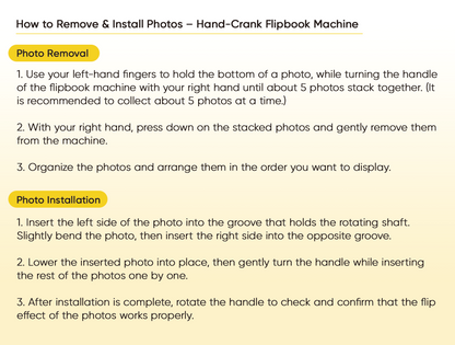 Custom Photo Flipbook Frame Animation Machine Hand-cranked Detachable Photos Flipbook Box Photo Album with Light Anniversary Gifts