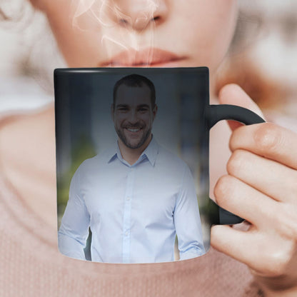 Taza mágica personalizada con foto que cambia de color con 2 fotos iguales