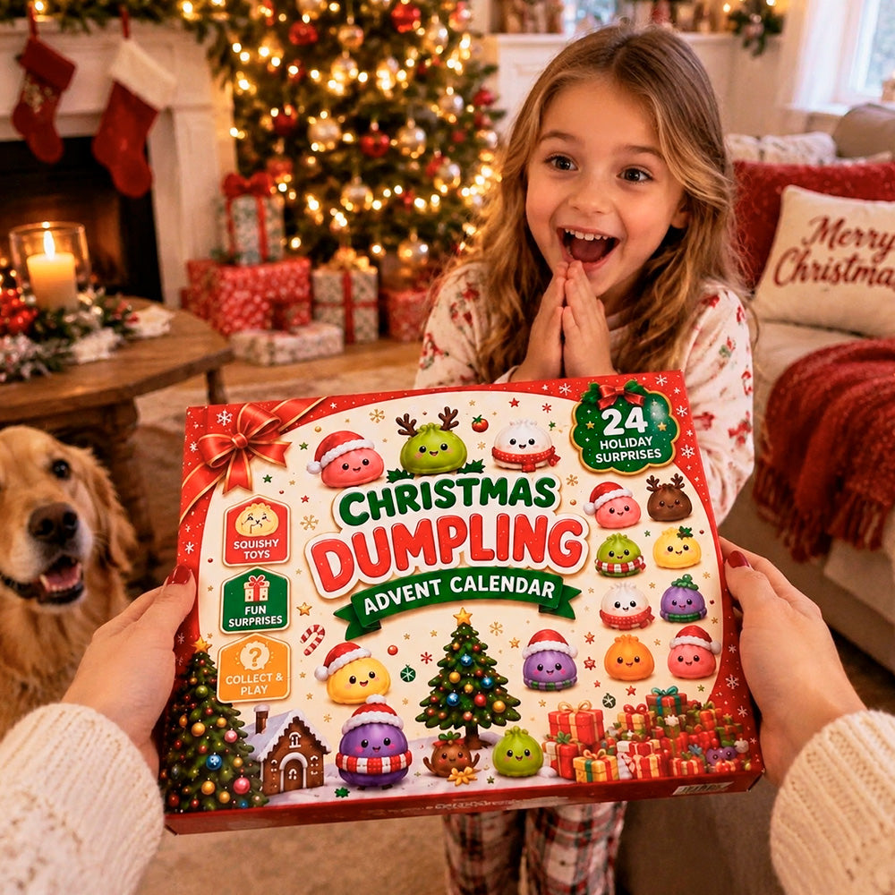 2026 Christmas Squishy Advent Calendar – 24-Day Dumpling Fidget Toy for Kids