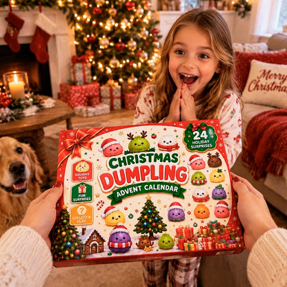 2026 Christmas Squishy Advent Calendar – 24-Day Dumpling Fidget Toy for Kids