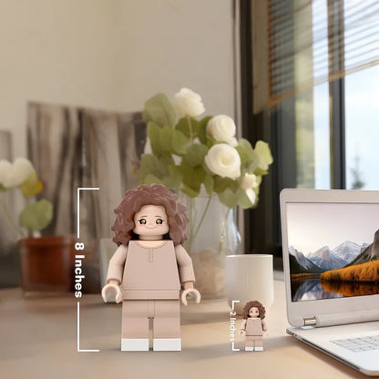 Impresión 3D de minifiguras gigantes personalizadas. Foto personalizada. Convierte tu foto en minifiguras. Regalos para tu hija. Tiempo de producción: 7 a 10 días laborables. 