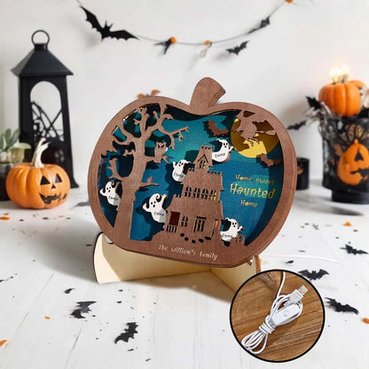 Personalized Halloween Light with Family Name 