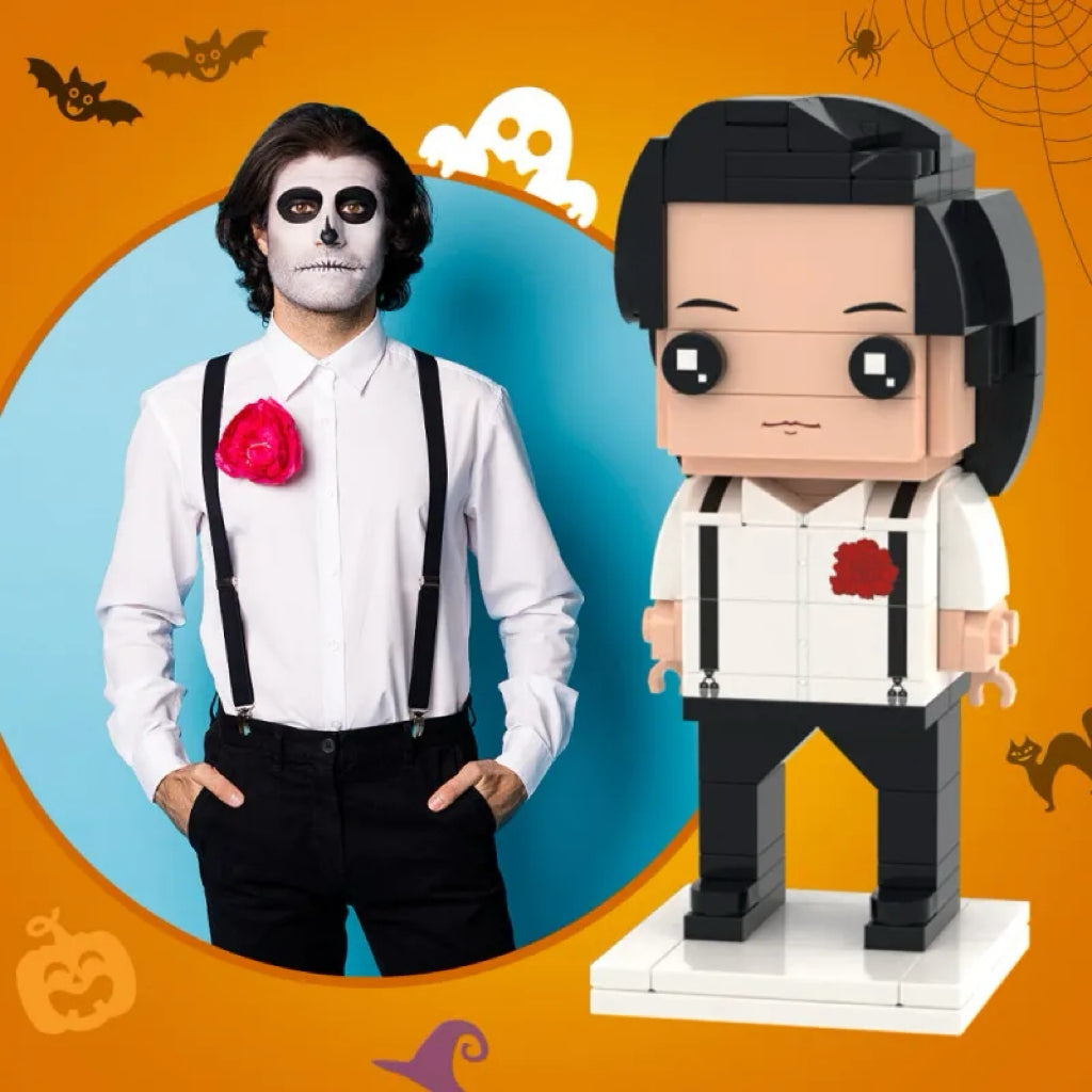 Full Body Custom 1 Person Brick Figures Small Particle Block Stitched Mouth Clown Brick Figures Halloween