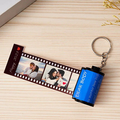 Personalized Photo Film Roll Keychain with Gift Box