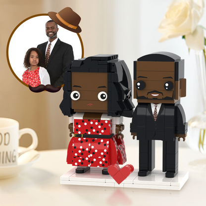 Custom 2-Person Brick Figures — Personalized Gift for Dad