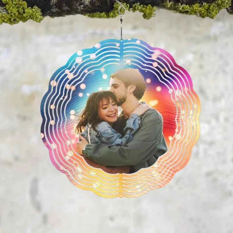 Custom Photo Wind Spinner Chime Outdoor Garden Decor