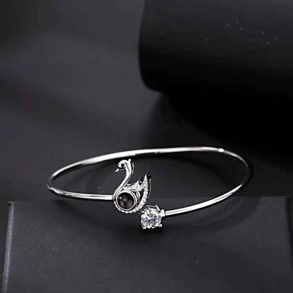 Custom Projection Bracelet Personalized Photo Bracelet Heart Jewelry Gift for Her