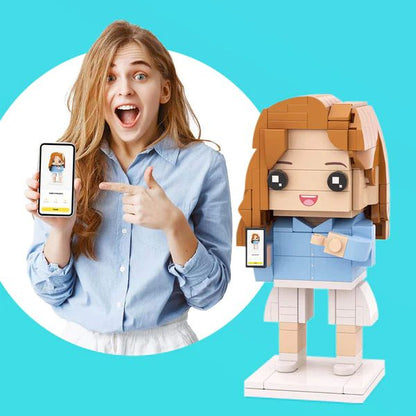 Regalos de cumpleaños para novios Figuras de ladrillo totalmente personalizadas Figuras de ladrillo con foto personalizada