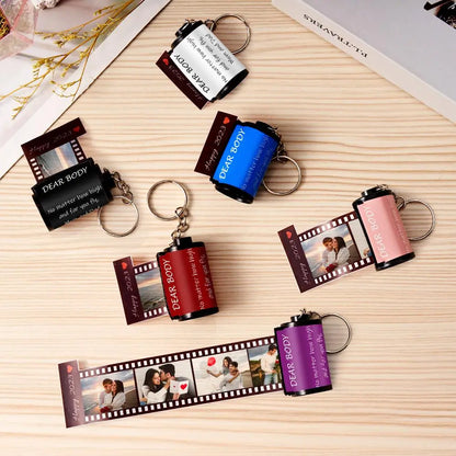 Personalized Photo Film Roll Keychain with Gift Box