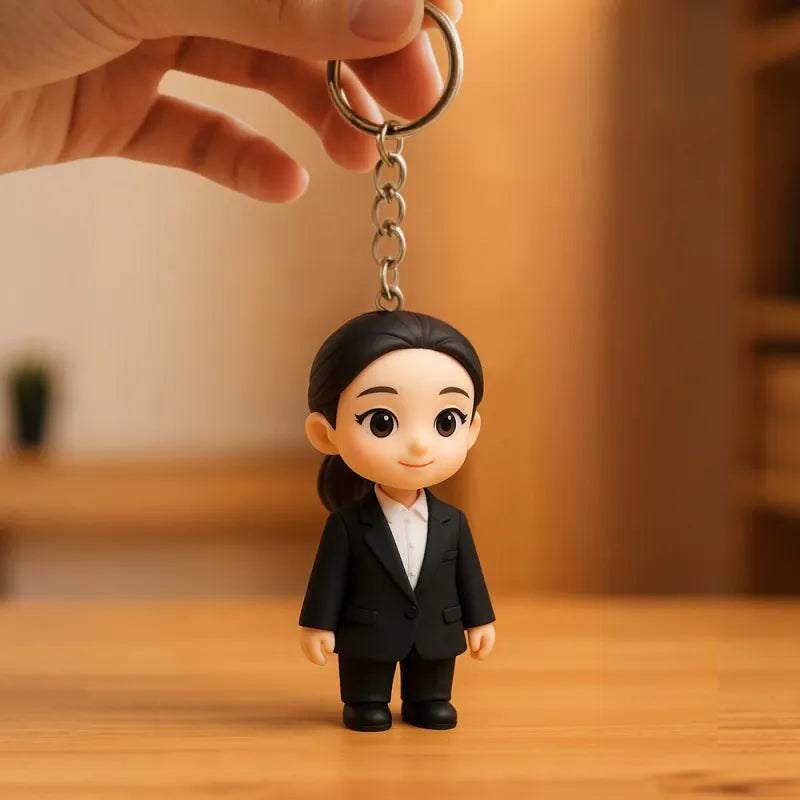 Custom 3D Mini Figure Keychain Figure from Your Photo 