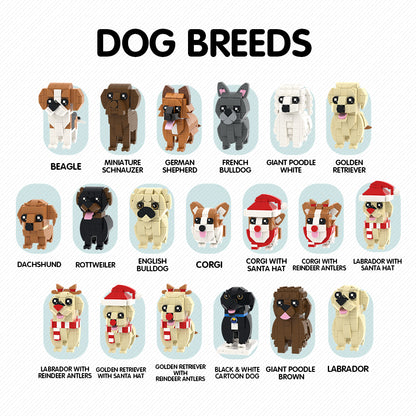 Figuras de ladrillo personalizables de cuerpo completo para 2 personas, figuras de ladrillo personalizadas con perro, juguete de bloques de partículas pequeñas