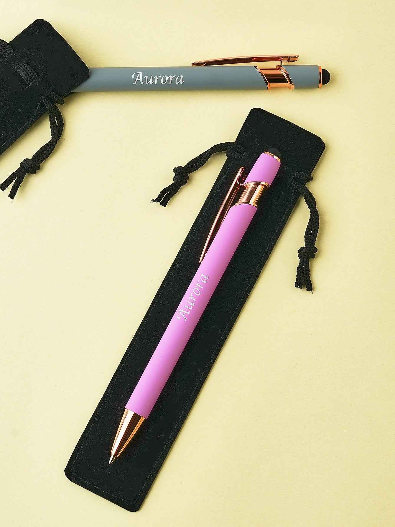 Custom Name Multifunction Ballpoint Pen with Drawstring Pouch Back to School Gift Birthday Gift Teacher