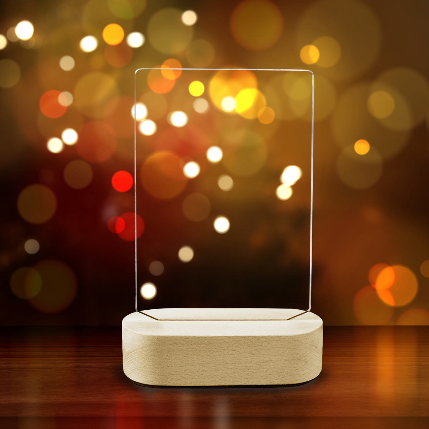 Custom Acrylic Photo Plaque with Wooden Base