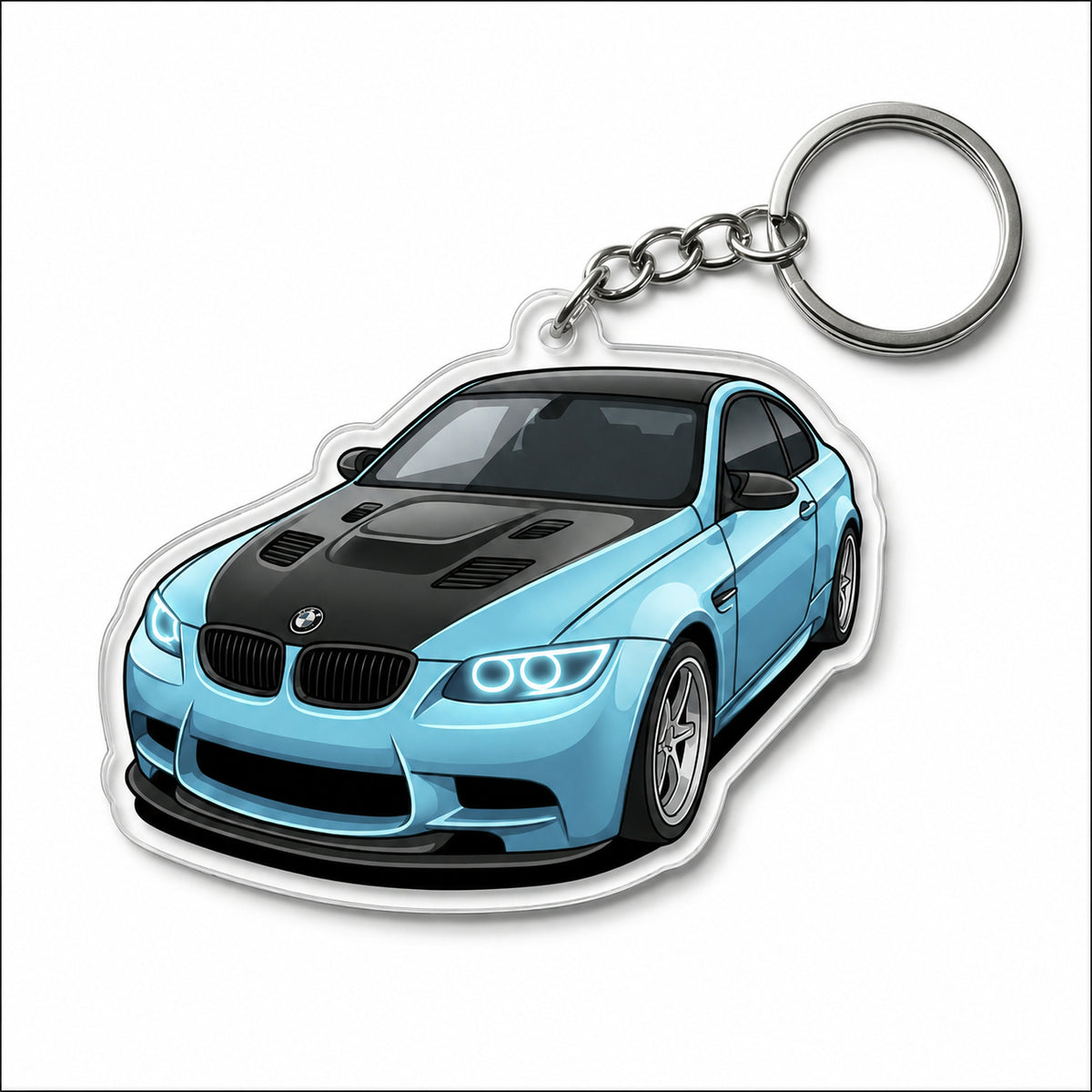 Personalized Car Photo Keychain – Custom Acrylic Vehicle Shape Gift
