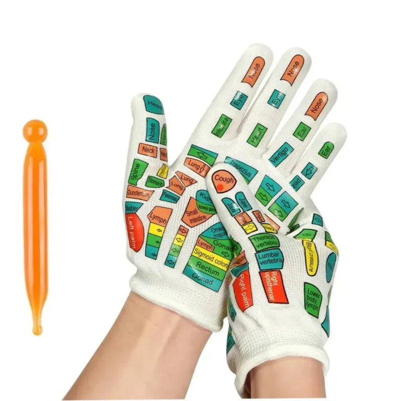 Acupressure Reflexology Massage Gloves & Socks for Stress Relief