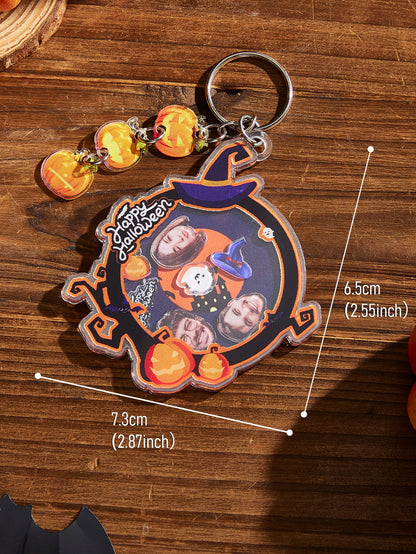 Personalized Halloween Keychain with Face Funny Keychain for Halloween Gifts