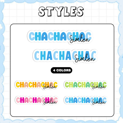 Personalized Colorful Name Stickers – Custom Text for Stationery & Office Supplies