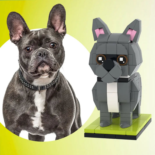 Volledig aanpasbare Franse Bulldog 1 Hond Foto Aangepaste Bakstenen Figuren Kleine Deeltjes Blok Brick Me Figuren Aangepaste Franse Bulldog Alleen