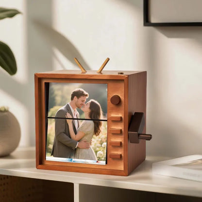 (16*16cm Groot Formaat) Aangepaste Foto Handmatig Draaibaar Flipbook Frame Verticale Televisie Animatie Machine Fotoalbum met Licht Herinneringsgeschenk