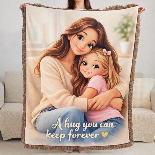 Custom anime photo blanket by MadeMine featuring personalized cartoon fleece throw with vibrant anime character design.