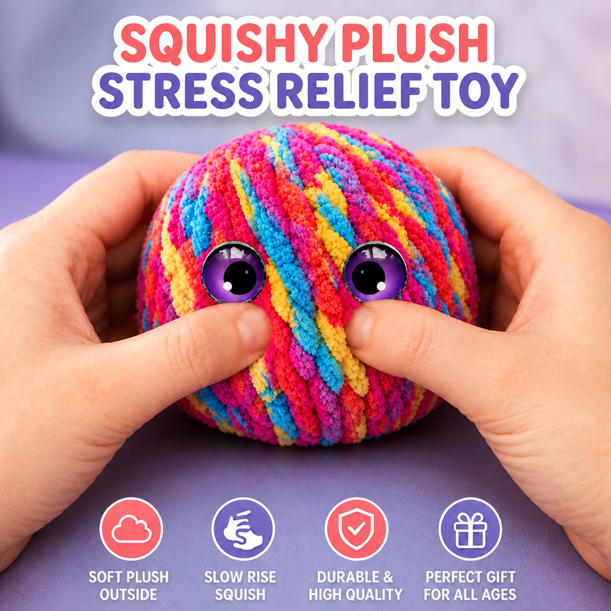 Crochet Bubble Squishy Ball – Soft Fidget Toy