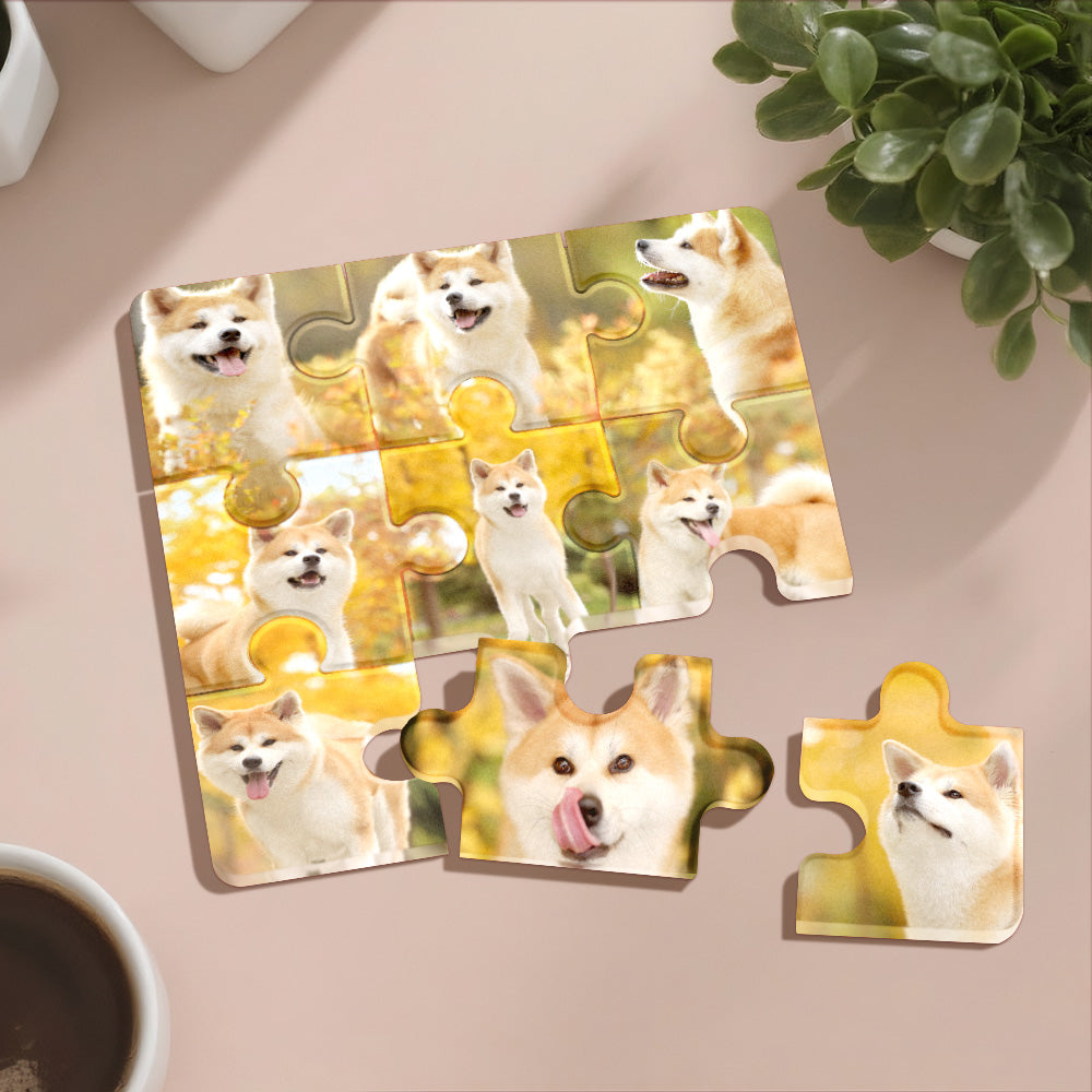 Personalized Photo Puzzle-Shaped Fridge Magnet