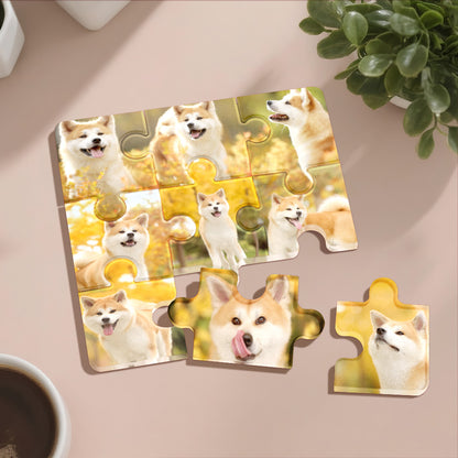 Personalized Photo Puzzle-Shaped Fridge Magnet