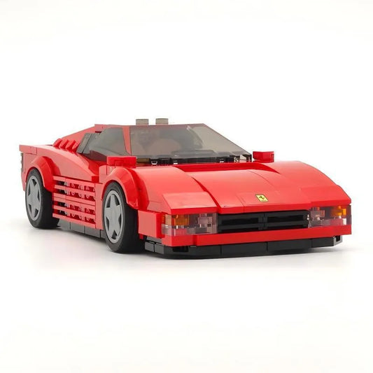 Ferrari Testarossa Creatieve Voertuig Racewagen Bouwstenen Constructiespeelgoed Bakstenen Figuren Cadeau voor Autoliefhebbers
