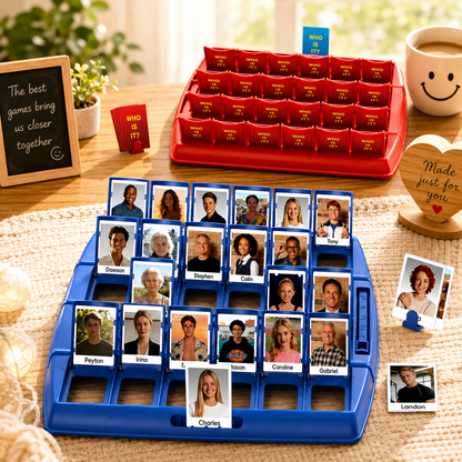 Personalized Guess Who Photo Game – Custom Family Board Game for Game Night