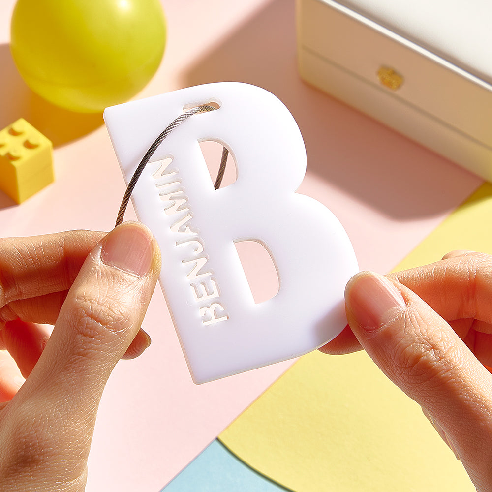 Personalized Acrylic Name Tag – Custom Backpack & Luggage Tag Back to School