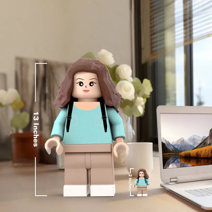 Minifiguras gigantes personalizadas impresas en 3D Minifiguras gigantes con foto personalizada Convierte tu foto en minifiguras Regalos para ella Tiempo de producción: 7–10 días hábiles